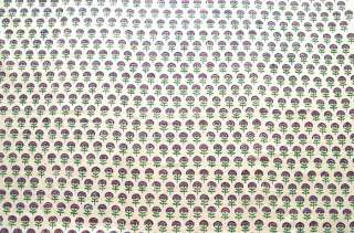 Hand Printed Cotton. 5 Yards.  Light, Sheer Fabric. India Block Print 