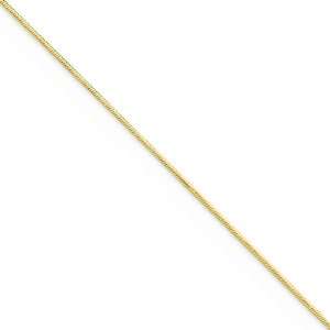  16 Inch 10k Yellow Gold .80mm Octagonal Snake Chain 