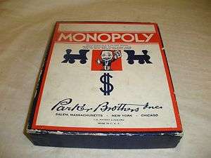 VINTAGE 1940 PARKER BROTHERS MONOPOLY GAME  