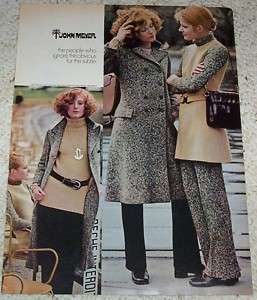 1970 ad John Meyer clothing fashion CUTE girls PRINT AD  