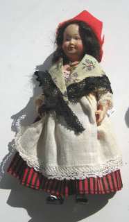 German celluloid antique dollhouse doll orig clothes  