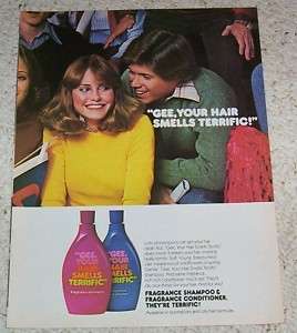 1977 advertising page   GEE Your Hair Smells Terrific CUTE GIRL 
