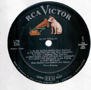 Elvis Presley Self Titled 1st Album LP VG++ Canada RCA LPM 1254 