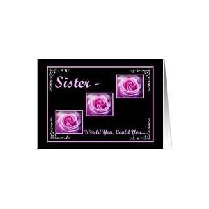  Sister   Be My Junior Bridesmaid Card: Health & Personal 
