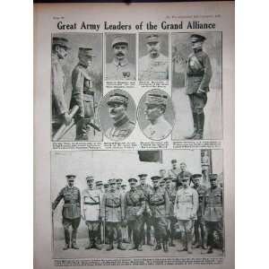    1918 WW1 Marshal Foch Debeney Berthelot King George