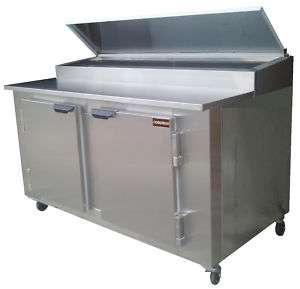 New Cooltech 2 Door Refrigerated Pizza Prep Table 48  
