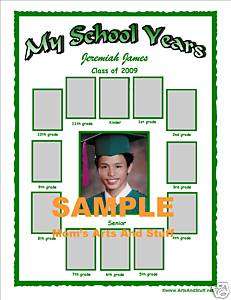 SCHOOL YEARS FIRST YEAR PHOTO COLLAGE PICTURE FRAME Boy  