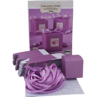 Wilton 50ct Printable Favor Boxes Kit Color: Purple Wedding Supplies 