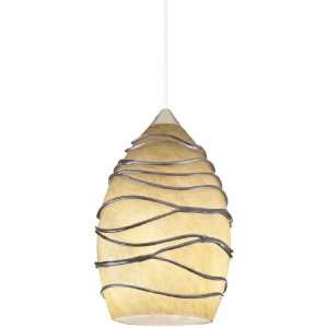  Juno P38MPS3 STN CDZ Dolce 1 Light Pendant Kit, Chocolate 