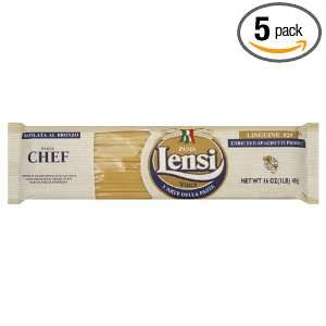Lensi Che Pasta, Linguine, 16 Ounce (Pack of 5)  Grocery 