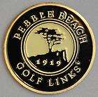 PEBBLE BEACH Golf Links Logo FLAT Golf BALL MARKER   Black