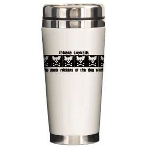  Chinese Cresteds: Punk Rocker Funny Ceramic Travel Mug by 