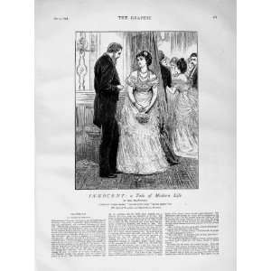   1873 Illustration Story Innocent Wedding Scene Print: Home & Kitchen