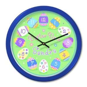  Olive Kids Easter Personalized Blue Clock: Home & Kitchen