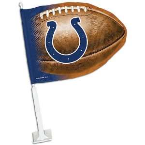 Colts WinCraft Football Shaped Car Flag ( Colts ) Sports 