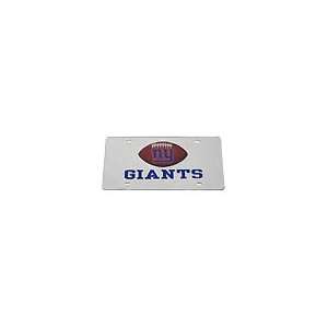  NFL New York Giants Car Tag Mirrored