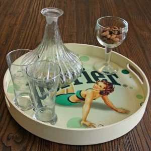  Wooden Round Tray Perrier