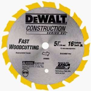 Pack DeWalt DW9055 5 3/8 16T Carbide Saw Blade (Fast Woodcutting)
