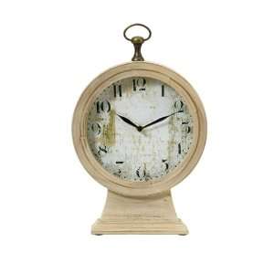    Style Distressed Wooden Pocket Watch Table Top Clock