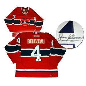  Jean Beliveau Autographed/Hand Signed Jersey Canadiens 