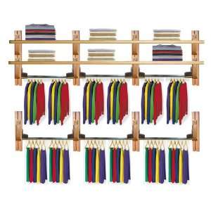 Adjustable Wood Closet Organizer by Wooden You Shelving   96 Wide X 