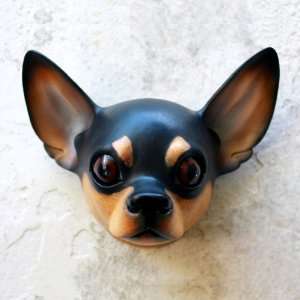   Chihuahua Mask~Animal Wall Sculpture~Bali Wood Carving: Home & Kitchen