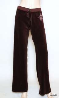 NWT $110 JUICY COUTURE *HEIRESS* LOUNGE PANTS ~BROWN *L 609589536605 