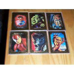   Spider man, Cyclops, Magneto, Sabretooth, Wolverine 
