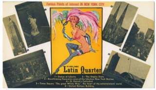 2174 Latin Quarter New York Nightclub c. 1960 postcard  