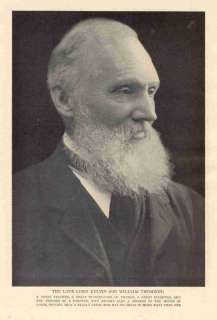 1908 Print Physicist Lord Kelvin Sir William Thompson  
