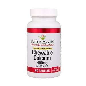   Chewable Calcium 400mg,Vitamin D,Maintains Strong Bones&Teeth 60tabs