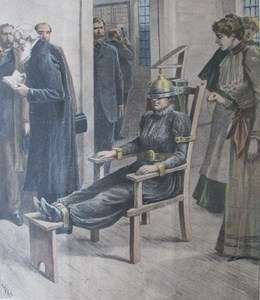 1899. FIRST ELECTRIC CHAIR EXECUTION OF AN AMERICAN WOMAN. FOLIO 