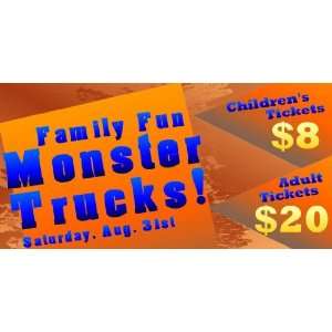  3x6 Vinyl Banner   Monster Trucks, Family Fun: Everything 