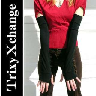 Gold Gloves Extra Long Arm Leg Warmers Fingerless Arm Covers Super 