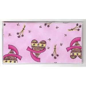 Checkbook Cover Breast Cancer Awareness Ribbon Office 