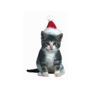  Spinny The Kitten With Santa Hat Die Cut Photographic 