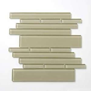   Inch Accent Mosaic Glass Wall Tile (One Sheet Only)