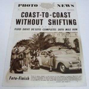 DeSoto 1941 Photo News Coast to Coast Sales Brochure  