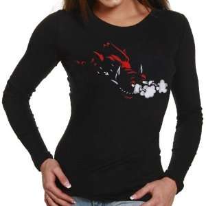   Razorbacks Ladies Blacked Out Long Sleeve T shirt: Sports & Outdoors