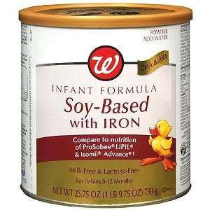 Walgreens Soy Based Infant Formula with Iron Powder, 25.75 oz:  
