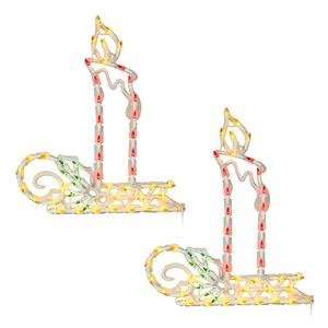   18 Candle Window Decor 50 Multi Color Lights 2 Pack: Home Improvement