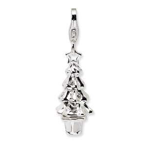   Crystal Christmas Tree W/Lobster Clasp Charm: Amore La Vita: Jewelry