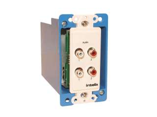 Intelix AVO A4 WP F Stereo Audio Cat 5/6 Wallplate Balun/Extender w 