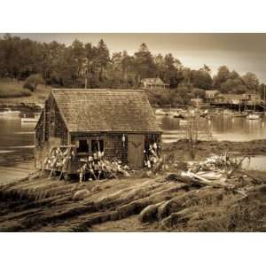 Maine, Bailey Island, Lobster Fishermans Shack, USA Photographic 