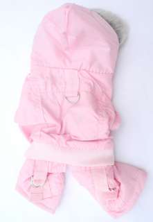 Pink Dog Hoodie Warm Winter Coat Jacket Jumpsuit APPAREL 5 size  