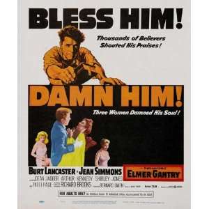  Elmer Gantry (1960) 27 x 40 Movie Poster Style C