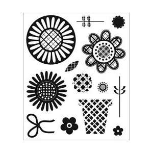  Basic Grey Marjolaine Clear Self Cling Bitsy Stamp Planting; 2 