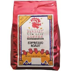   Acid Coffee Low Acid Espresso Roast Grind Whole Bean, 5 Pound Bags