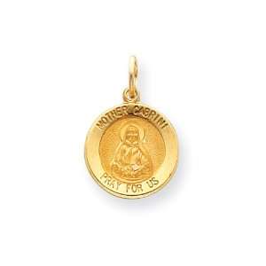  14k Gold Mother Cabrini Medal Charm Jewelry