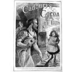  1886 Advertisement CadburyS Cocoa Drink Little Girl